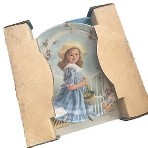 Vintage China Collectible Plate A Tisket, A Tasket John McCelland, 1988 Girl NIB